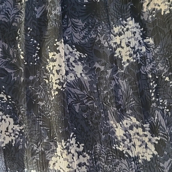 Joie Navy Baltic Print Chiffon Swing Dress - Size XS - Picture 4 of 9